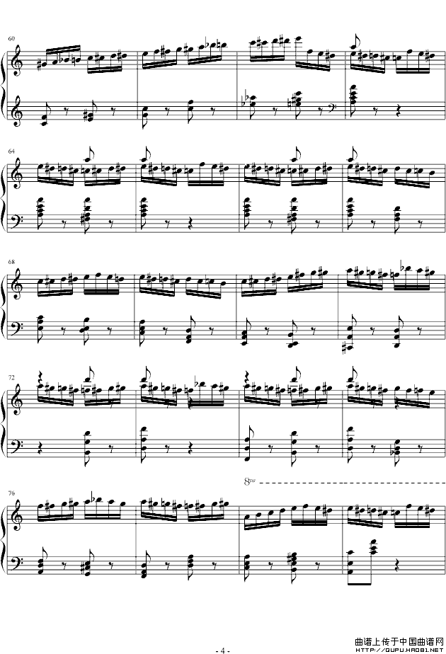 野蜂飞舞钢琴版曲谱_野蜂飞舞曲谱(3)