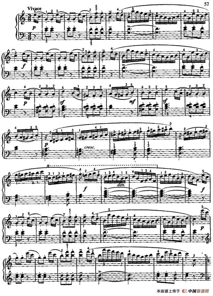 小奏鸣曲(op.55 no.1)钢琴谱(库劳作曲版)_器乐乐谱图片