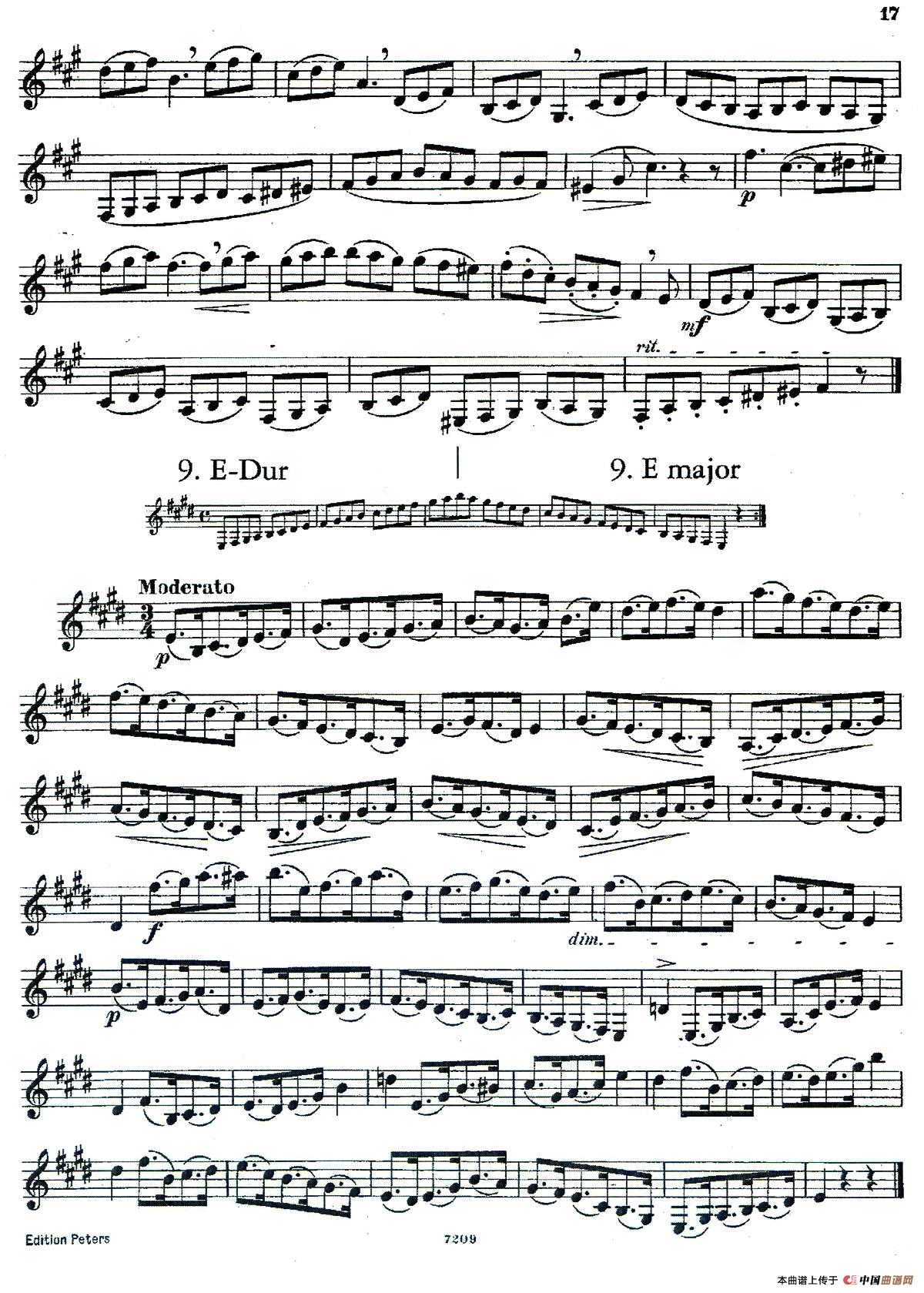 单簧管练习曲谱_单簧管曲谱