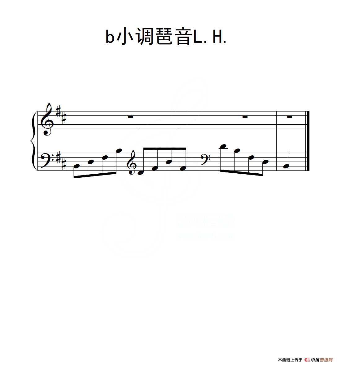 h曲谱_钢琴简单曲谱