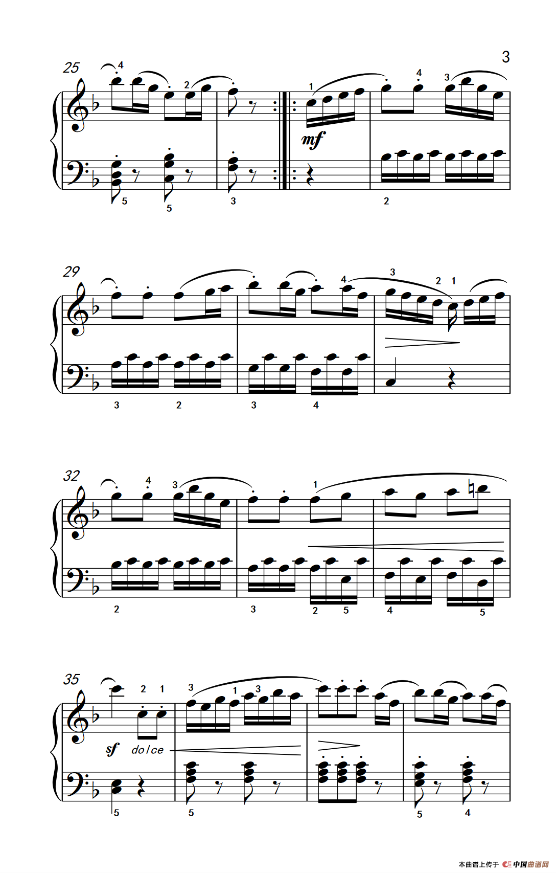 第四级 1.回旋曲(中央音乐学院 钢琴(业余)考级教程 4图片