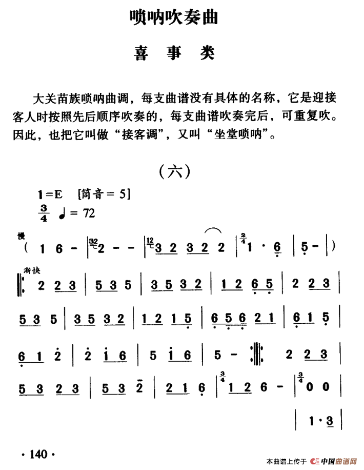 吹锁纳曲谱