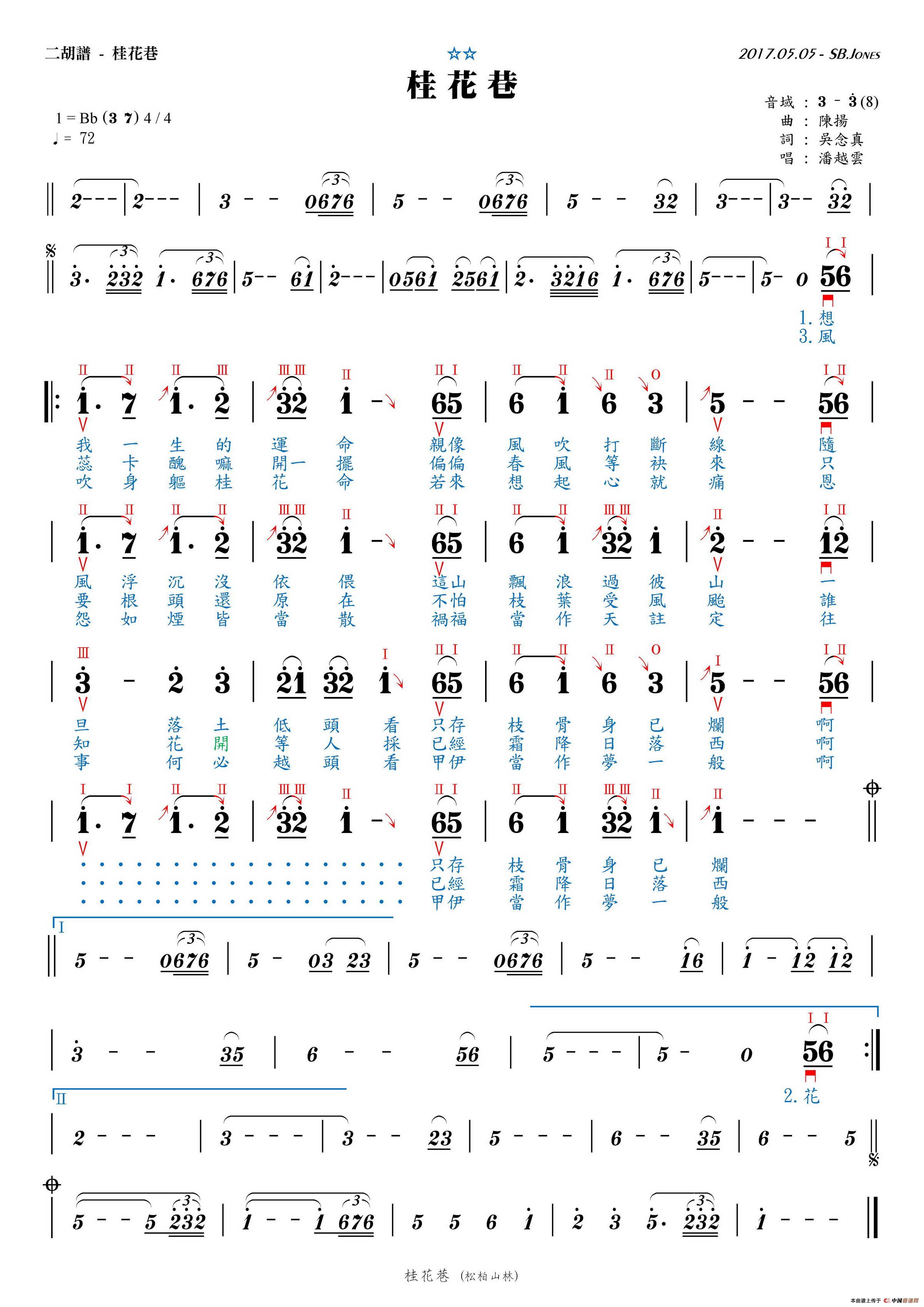 六尺巷简谱(3)