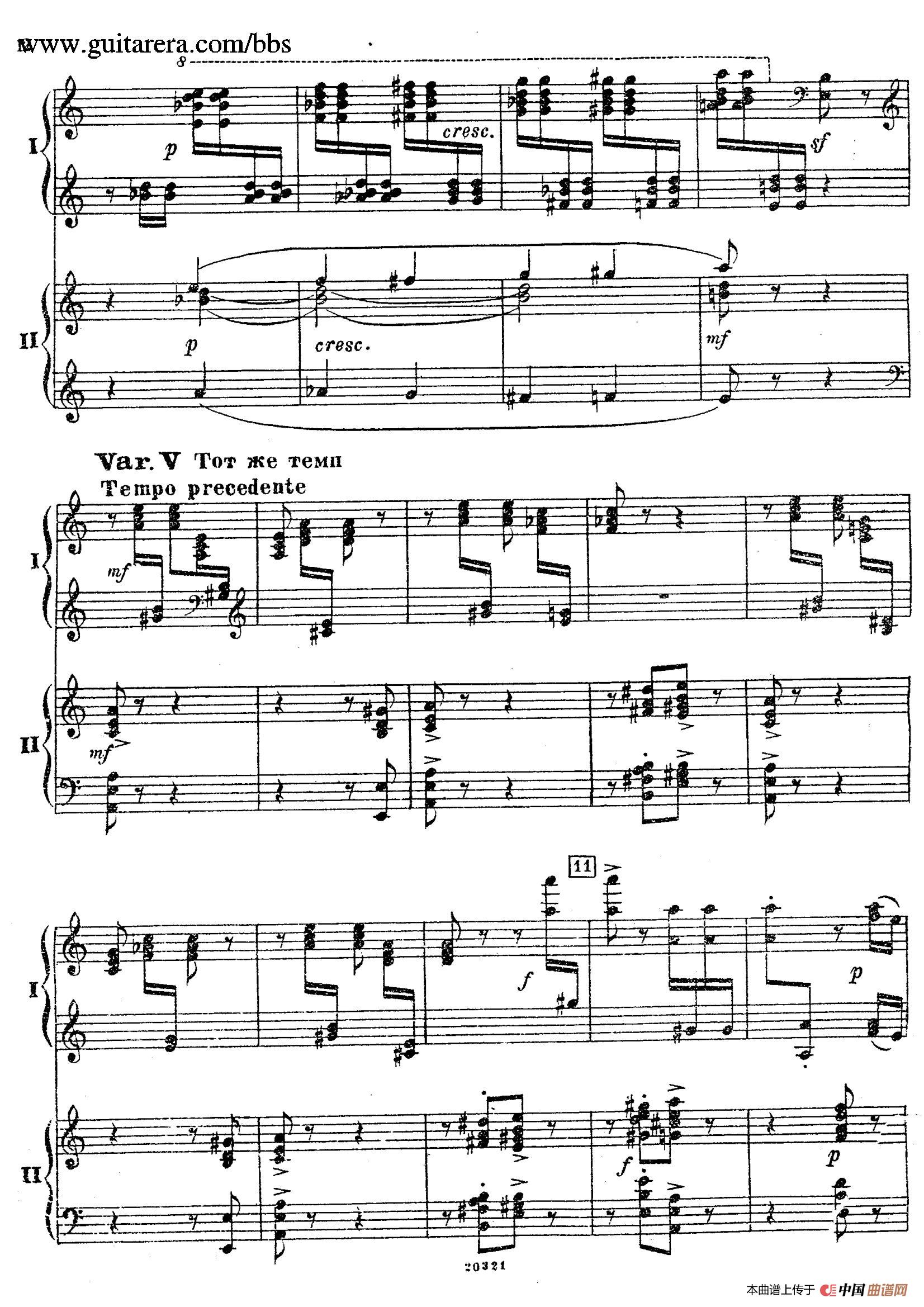 Rhapsody On A Theme Of Paganini Op.43（帕格尼尼主题狂想曲·双钢琴）（P1——20）(1)_原文件名：011.jpg