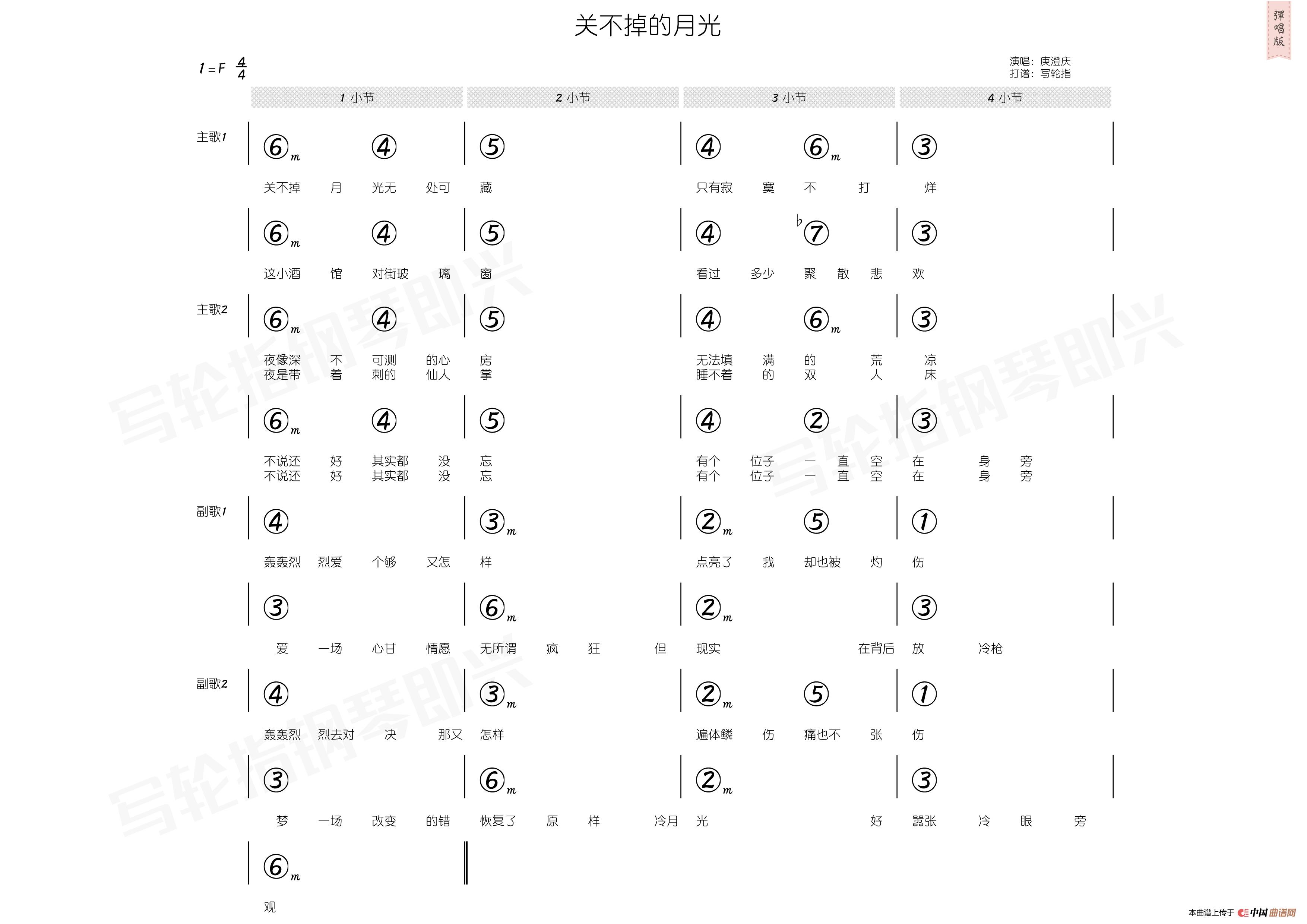 视曲谱_钢琴简单曲谱(3)