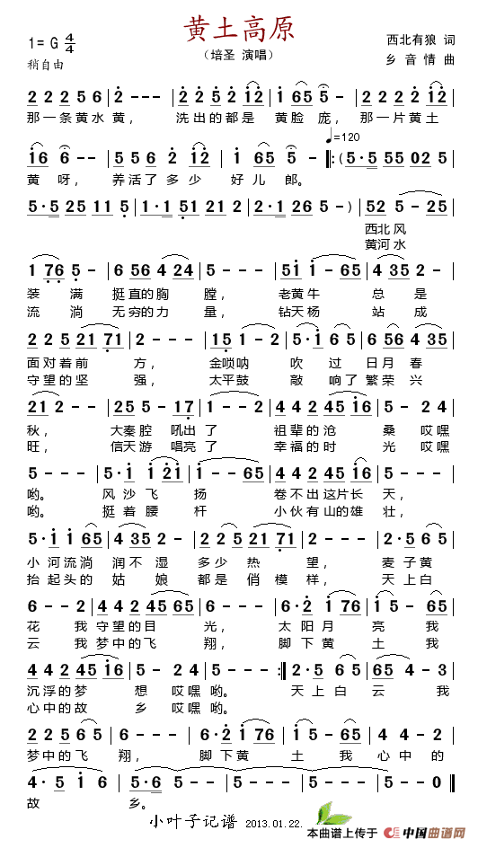 黄土高原(西北有狼词 乡音情曲)(1)_原文件名:黄土高原.gif