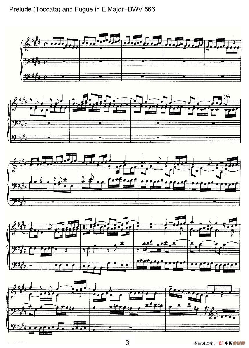 Prelude (Toccata) and Fugue in E Major--BWV 566(管风琴谱)(1)_原文件名:566-003.jpg