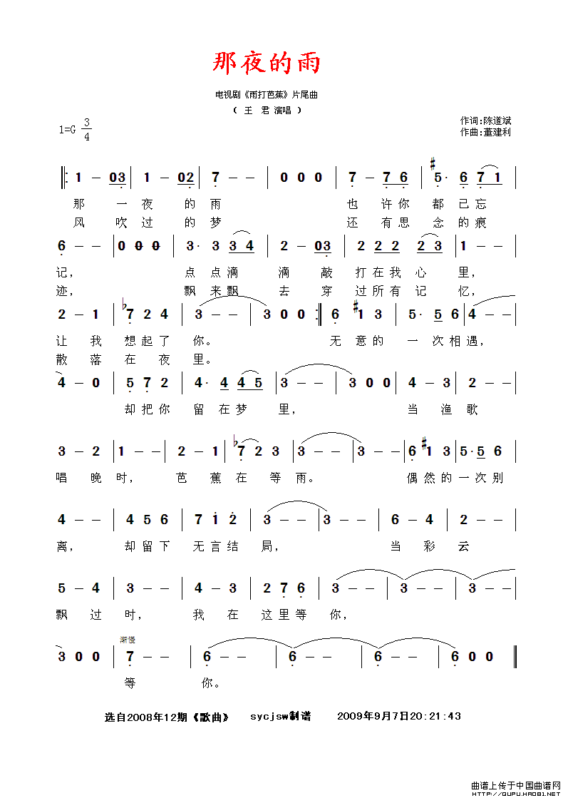 那夜的雨(电视剧《雨打芭蕉》片尾曲)(1)_原文件名:那夜的雨1.gif