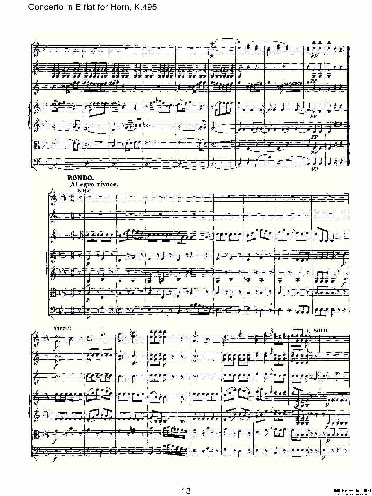Concerto in E flat for Horn, K.495(Eb调法国号协奏曲, K.4)(1)_原文件名:Concerto in E flat for Horn, K.49513.jpg