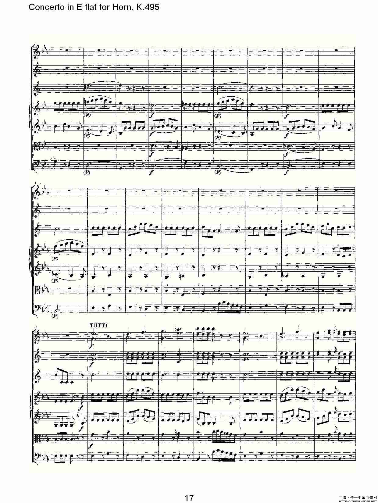 Concerto in E flat for Horn, K.495(Eb调法国号协奏曲, K.4)(1)_原文件名:Concerto in E flat for Horn, K.49517.jpg