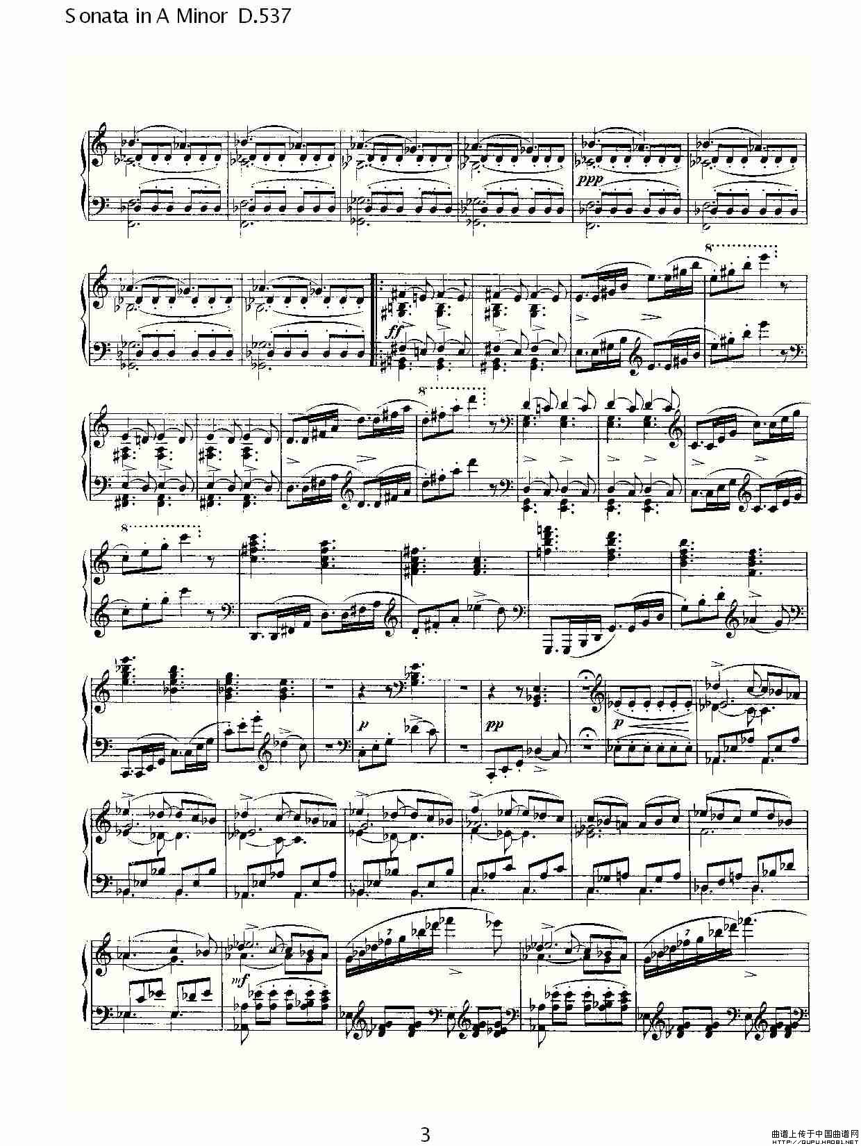 Sonata in A Minor D.537(A小调奏鸣曲 D.537)(1)_原文件名:Sonata in A Minor D.5373.jpg
