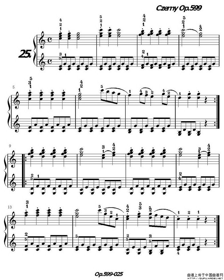 《车尔尼练习曲》OP.599之021-030(1)_原文件名:《车尔尼练习曲》OP.599之021-0305.jpg