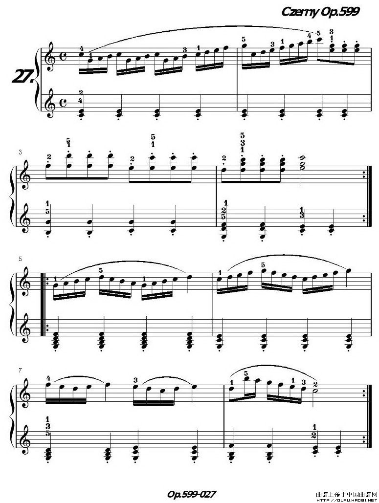 《车尔尼练习曲》OP.599之021-030(1)_原文件名:《车尔尼练习曲》OP.599之021-0307.jpg