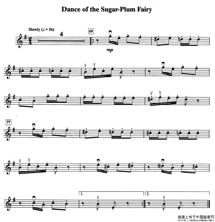 Dance of the Sugar-Plum Fairy(小提琴谱)(1)_原文件名:Dance of the Sugar-Plum Fairy1.jpg