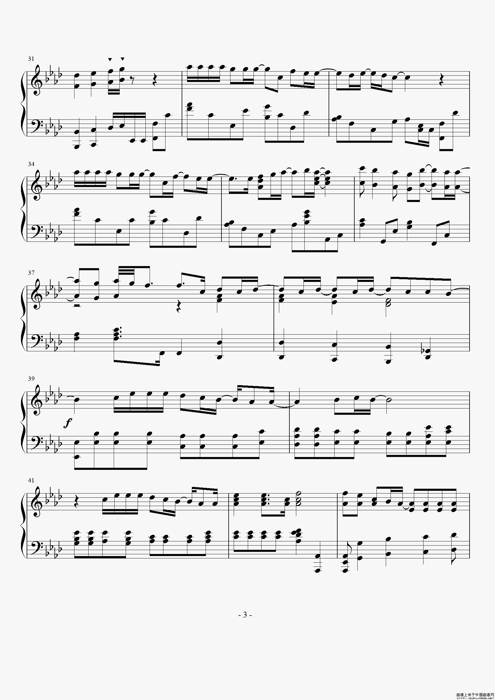 there you will be(《珍珠港》主题曲、钢琴谱)(1)_原文件名:there you will be3.gif