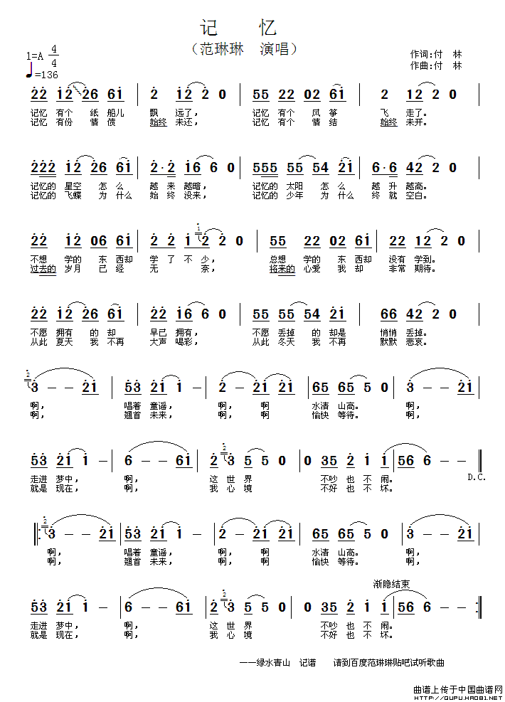 记忆(付林 词曲)(1)_原文件名:记忆1.gif