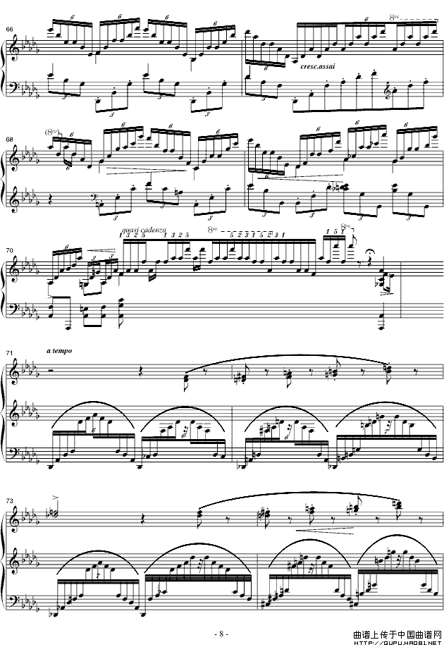 音乐会练习曲《叹息》钢琴谱_器乐乐谱_中国曲谱网