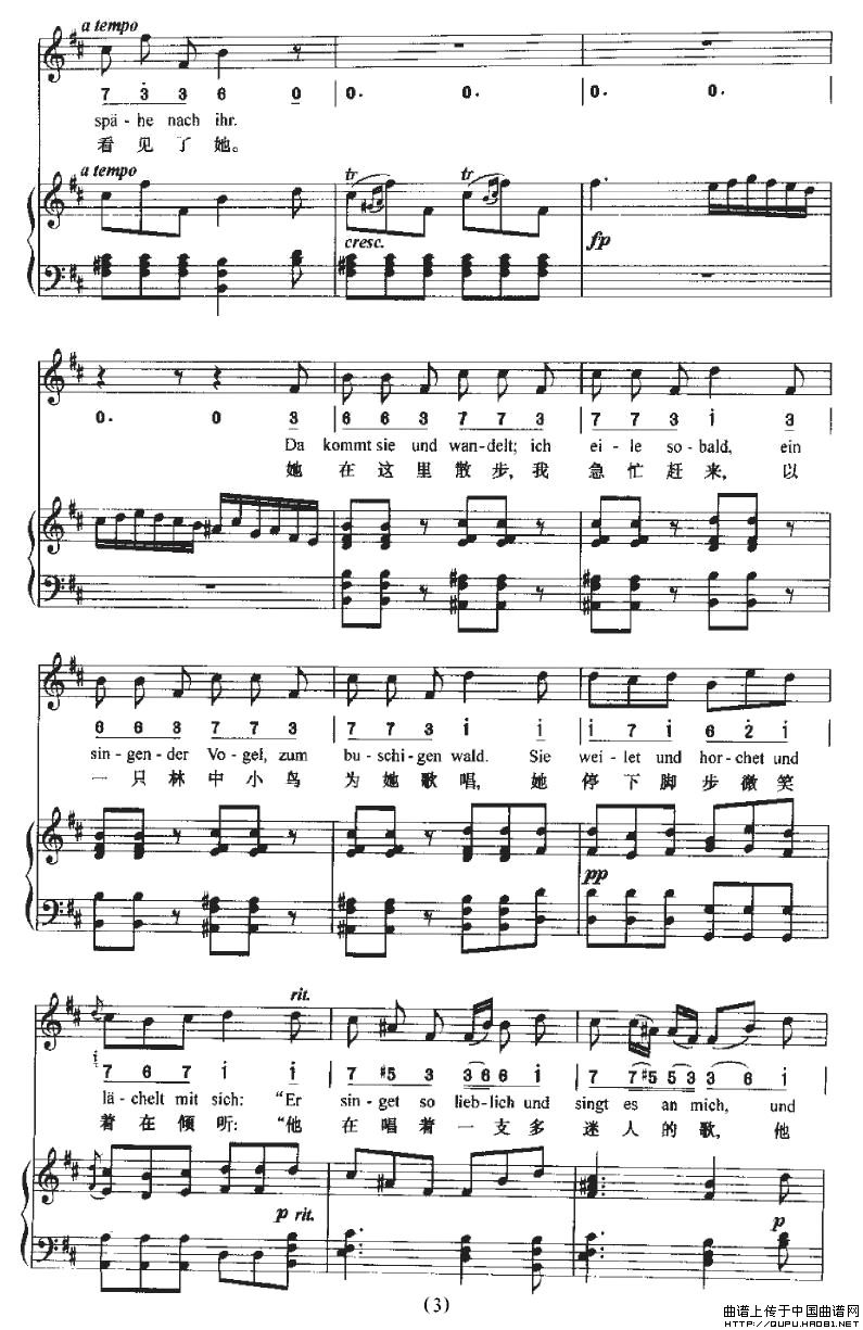 Sehnsucht(渴望 )(中外文对照、正谱+简谱)(1)_原文件名:Sehnsucht3.jpg