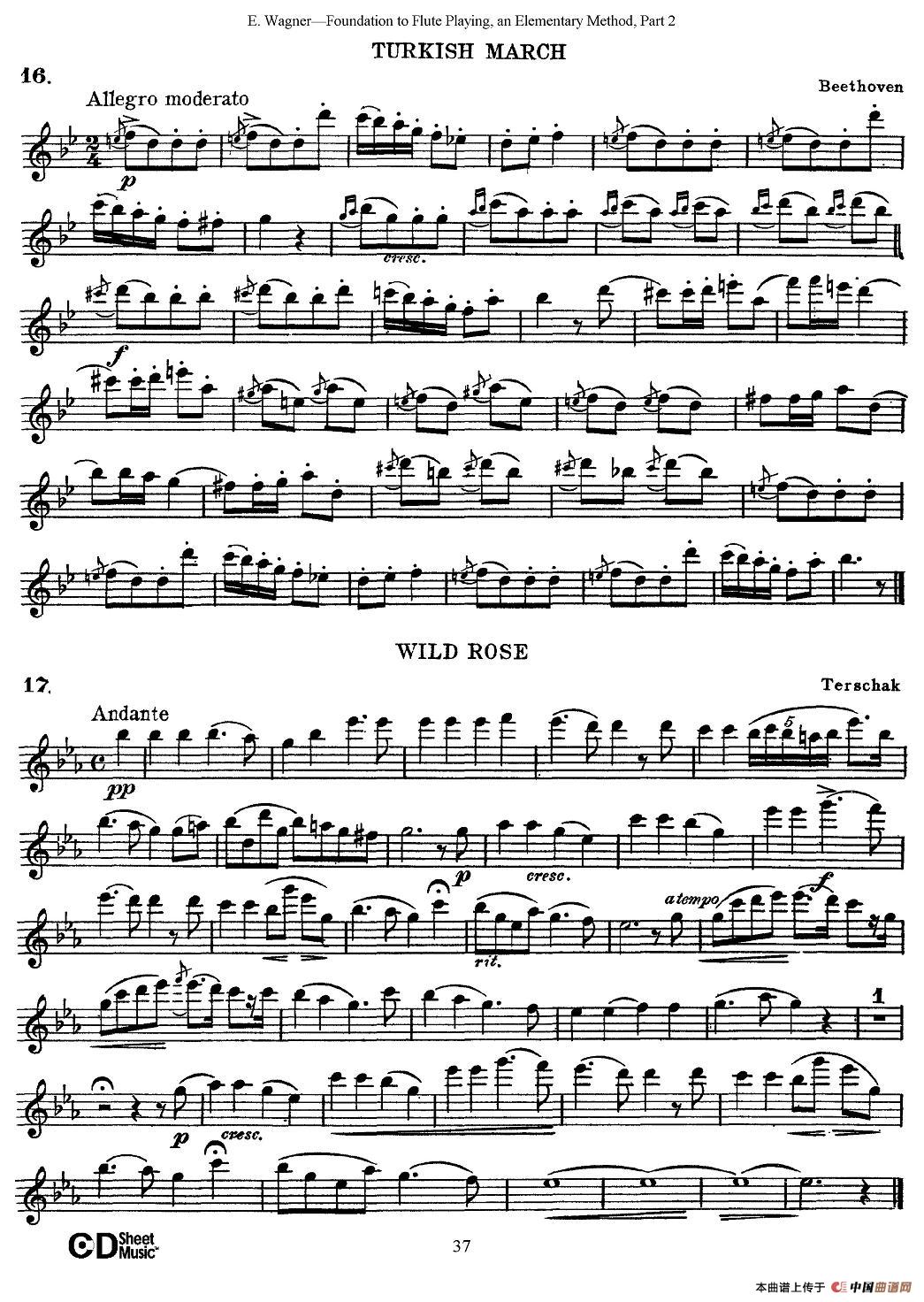 长笛演奏基础教程练习(Collection of Songs and solos)(1)_原文件名:图片37.jpg