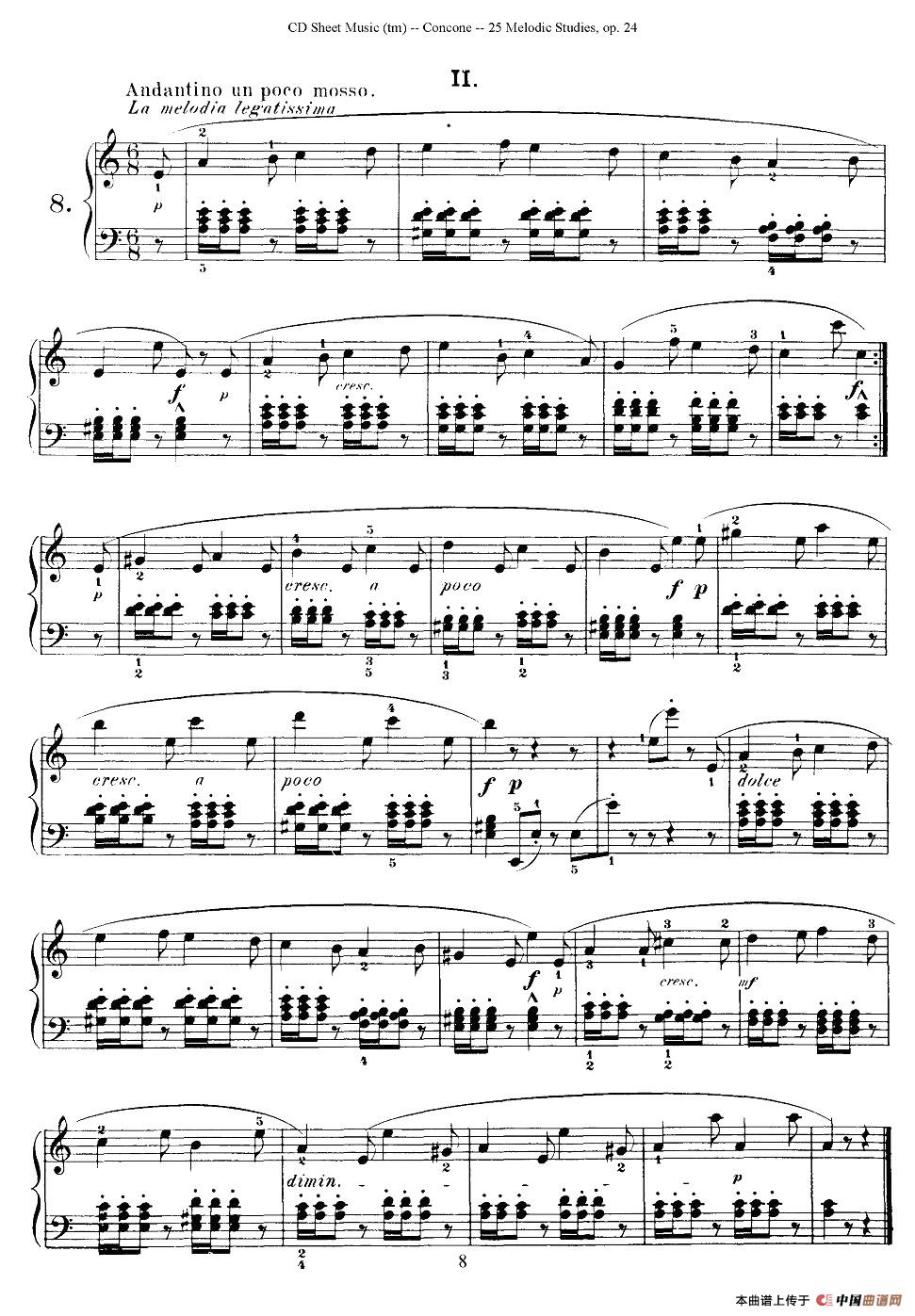 Concone - 25 Melodic Studies easy and progressive(6—10)