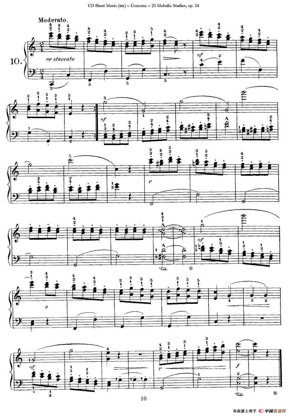 Concone - 25 Melodic Studies easy and progressive(6—10)