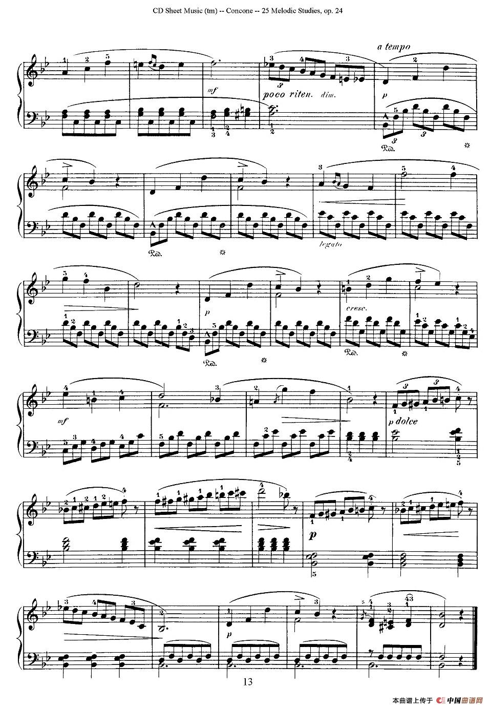 Concone - 25 Melodic Studies easy and progressive(11—15)