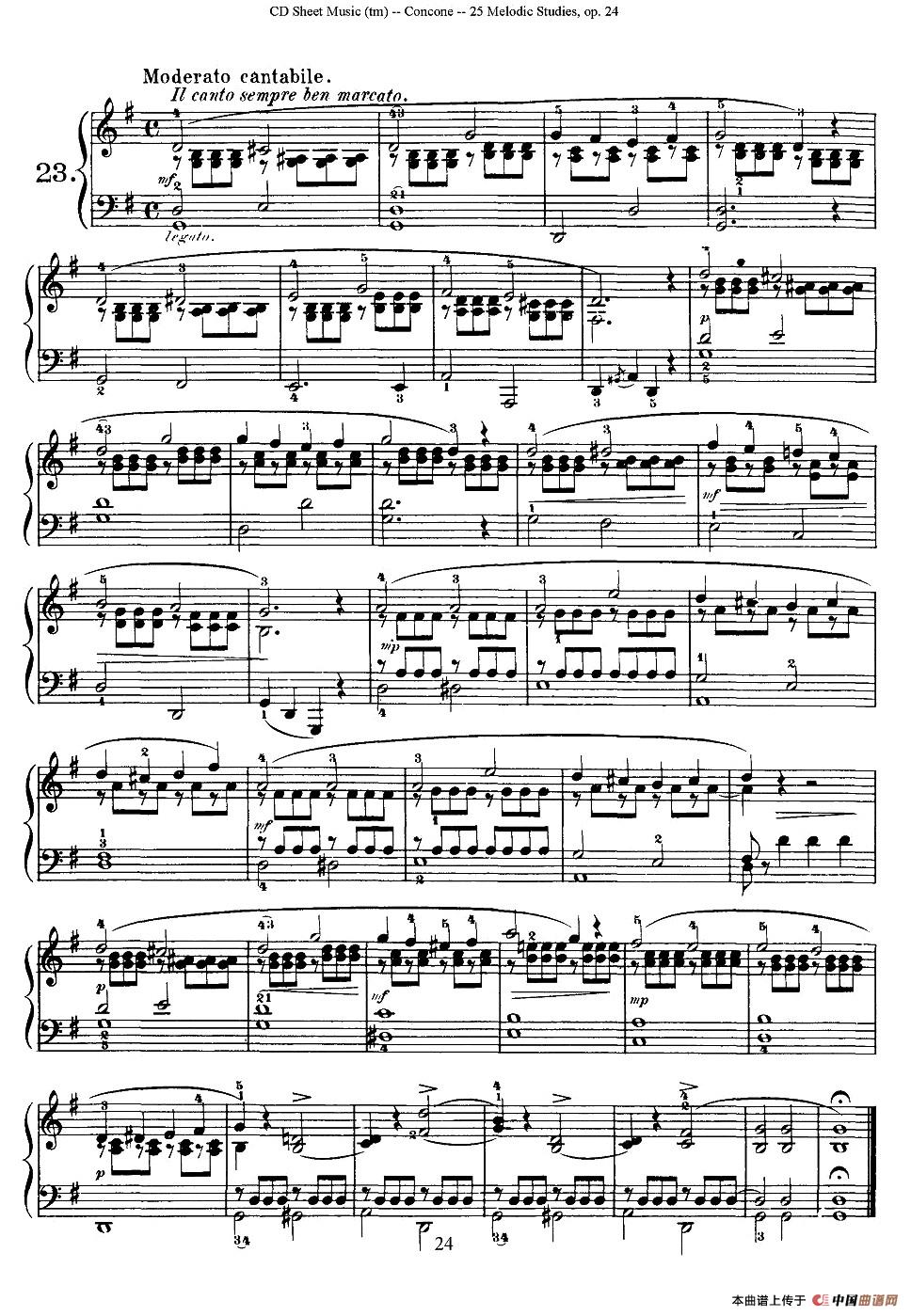 Concone - 25 Melodic Studies easy and progressive(21—25)