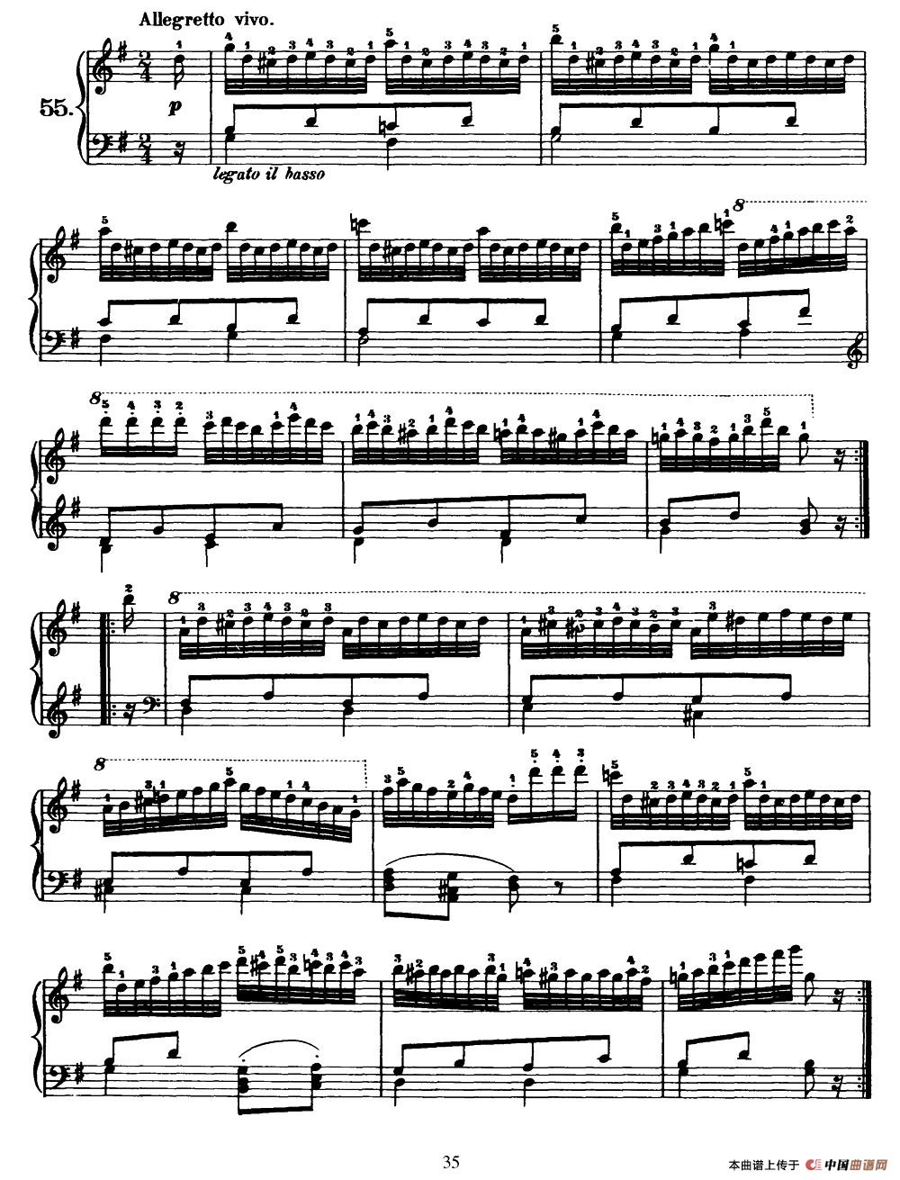 One Hundred and Ten Easy and Progressive Exercises Op.453(车尔尼110首简易练习曲 52——60)(1)_原文件名:图片35.jpg