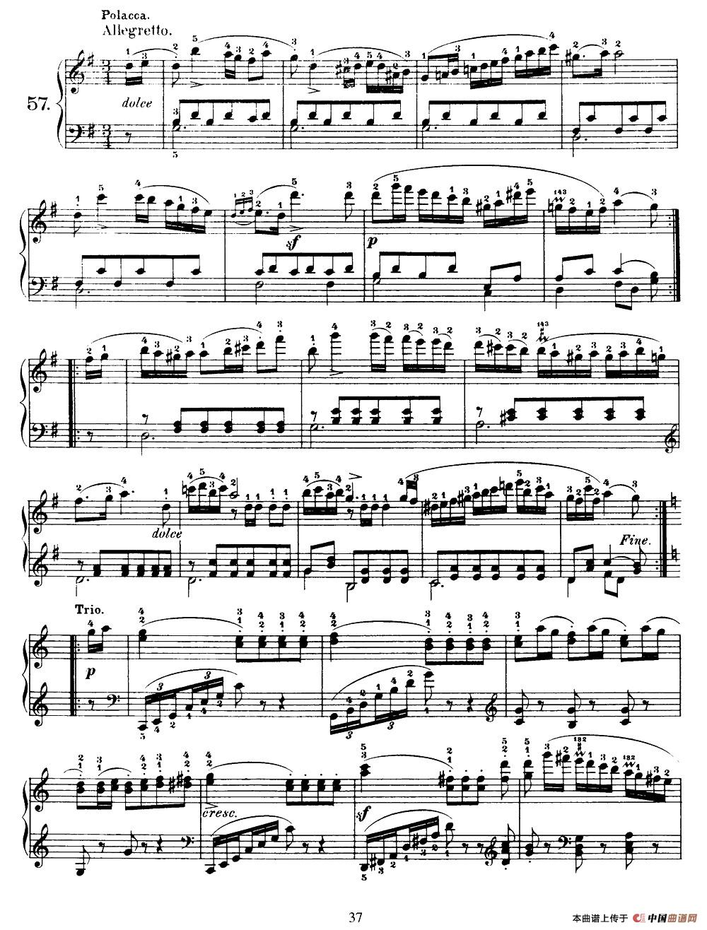 One Hundred and Ten Easy and Progressive Exercises Op.453(车尔尼110首简易练习曲 52——60)(1)_原文件名:图片37.jpg