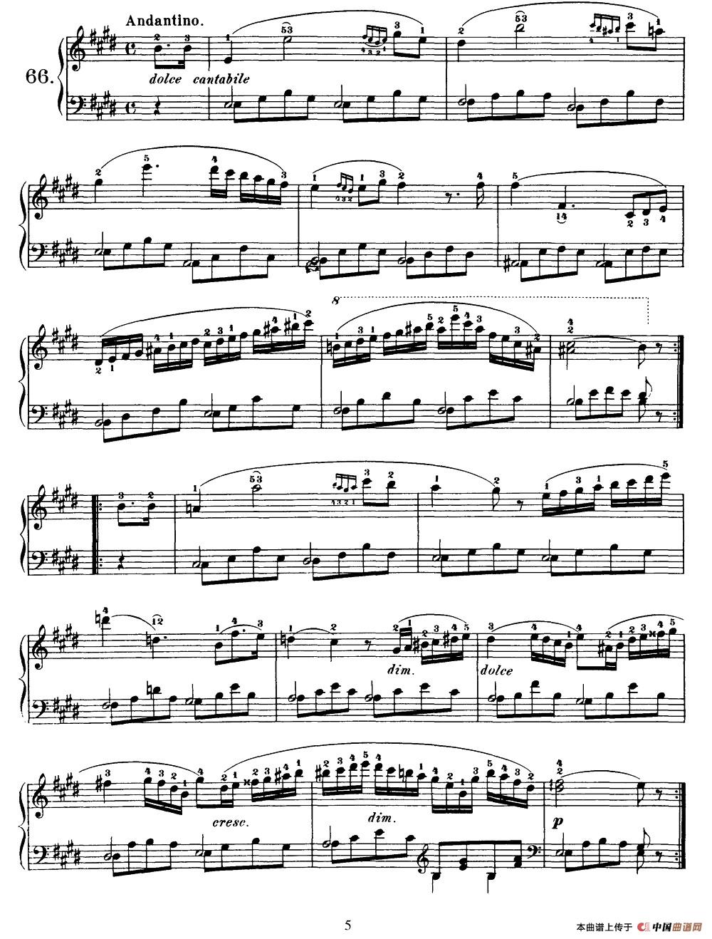 One Hundred and Ten Easy and Progressive Exercises Op.453(车尔尼110首简易练习曲 61——71)(1)_原文件名:图片47.jpg