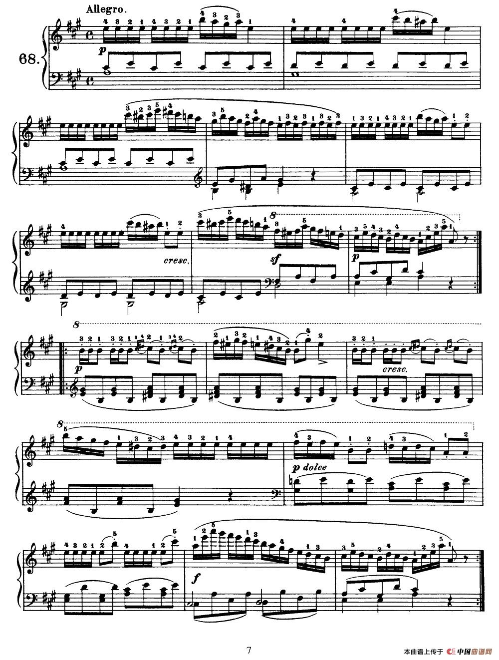 One Hundred and Ten Easy and Progressive Exercises Op.453(车尔尼110首简易练习曲 61——71)(1)_原文件名:图片49.jpg