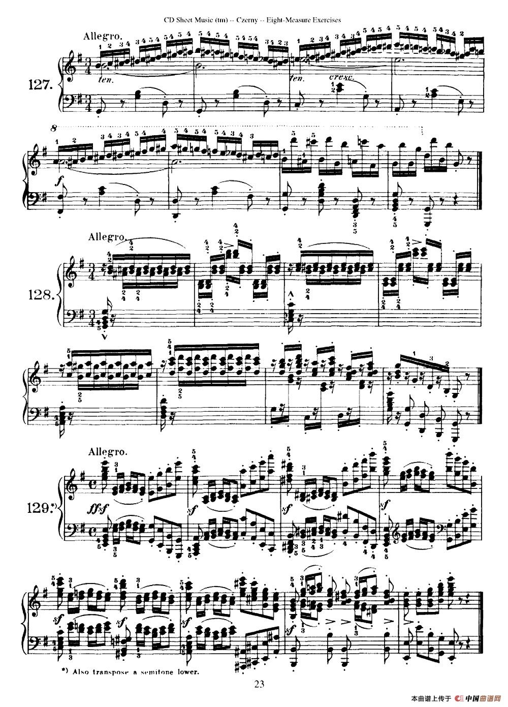 160 Eight- Measure Exercises.Op.821(车尔尼160首钢琴八小节练习曲(122——141))(1)_原文件名:钢琴练习曲59.jpg