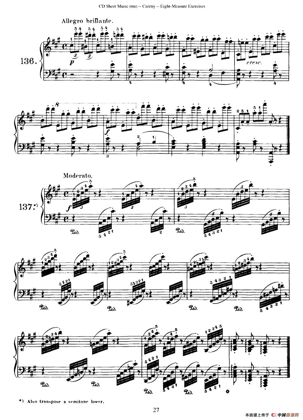 160 Eight- Measure Exercises.Op.821(车尔尼160首钢琴八小节练习曲(122——141))(1)_原文件名:钢琴练习曲63.jpg