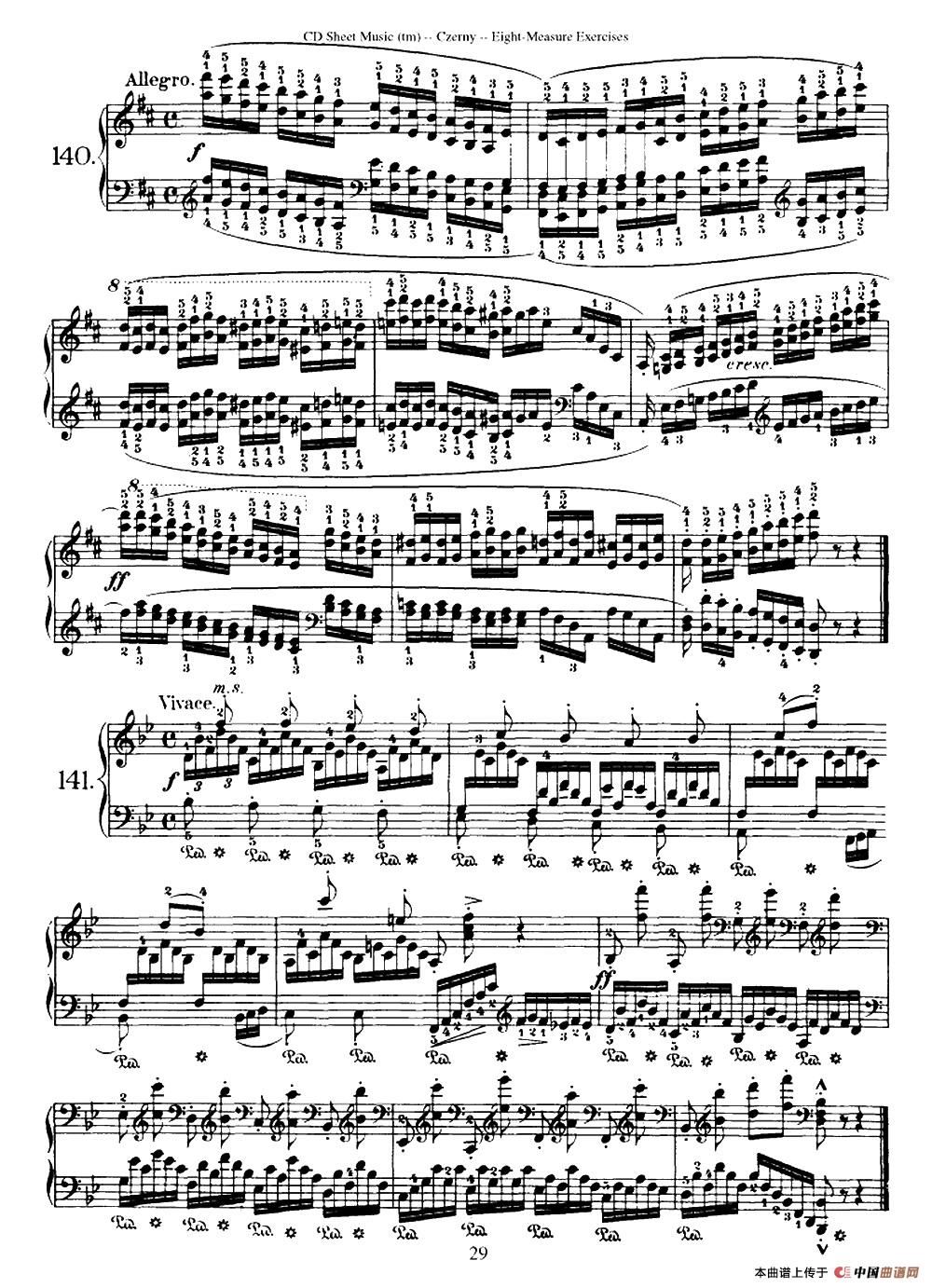 160 Eight- Measure Exercises.Op.821(车尔尼160首钢琴八小节练习曲(122——141))(1)_原文件名:钢琴练习曲65.jpg