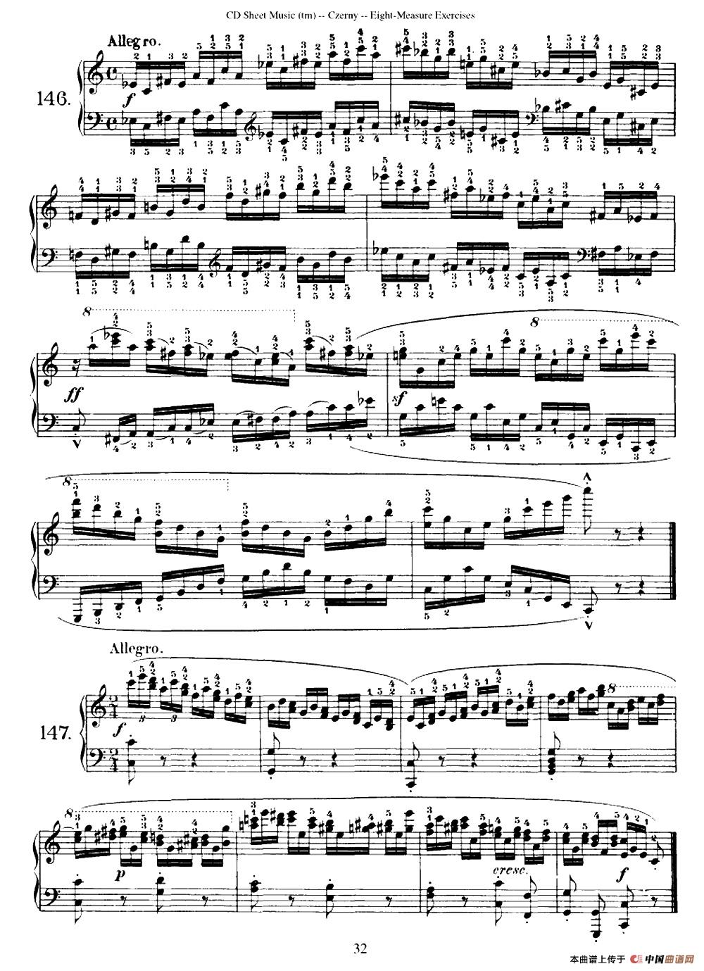 160 Eight- Measure Exercises.Op.821(车尔尼160首钢琴八小节练习曲(142——160))(1)_原文件名:钢琴练习曲68.jpg