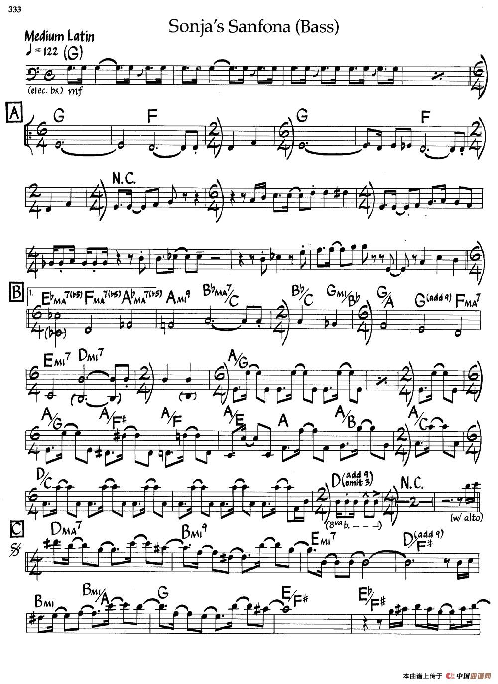 Sonja's Sanfona（爵士钢琴曲）