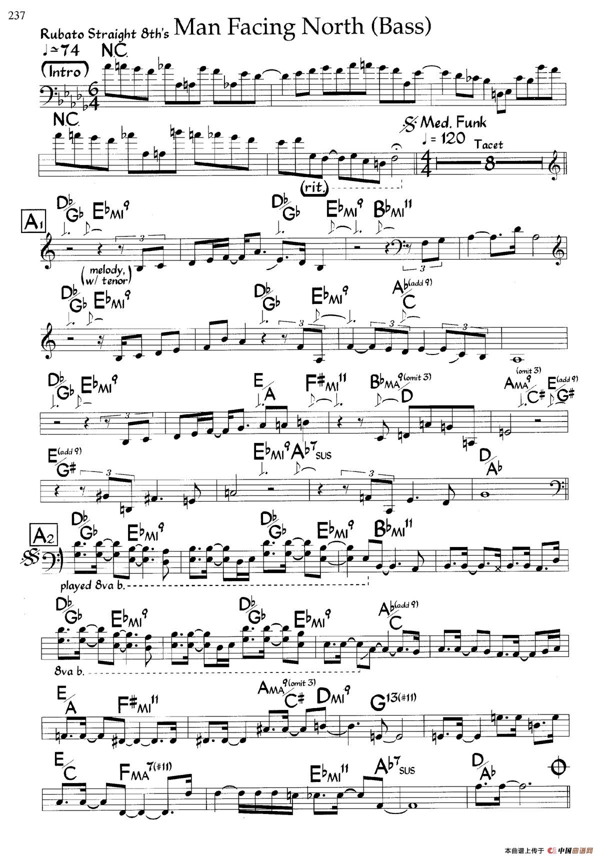 Man Facing North（爵士钢琴曲）