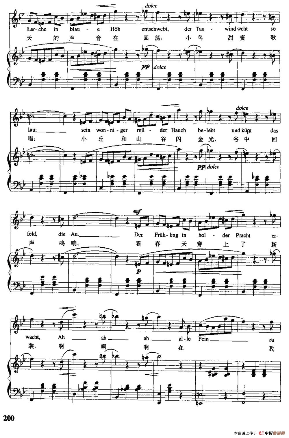 [奥]春之声圆舞曲（中外文对照、正谱）