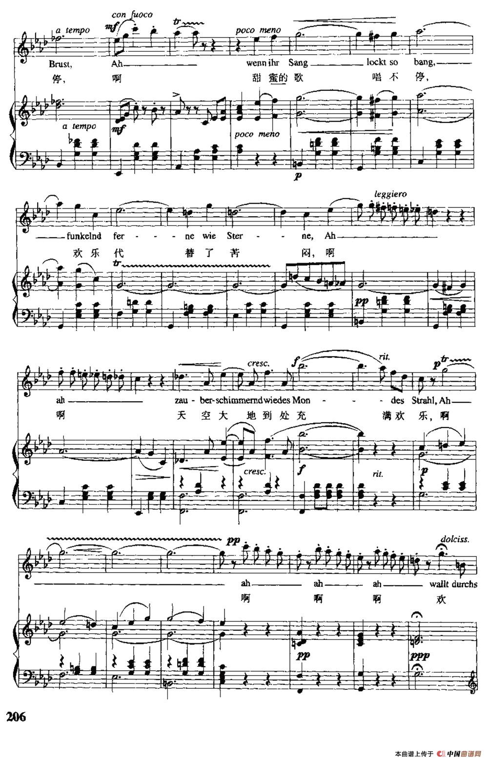 [奥]春之声圆舞曲（中外文对照、正谱）