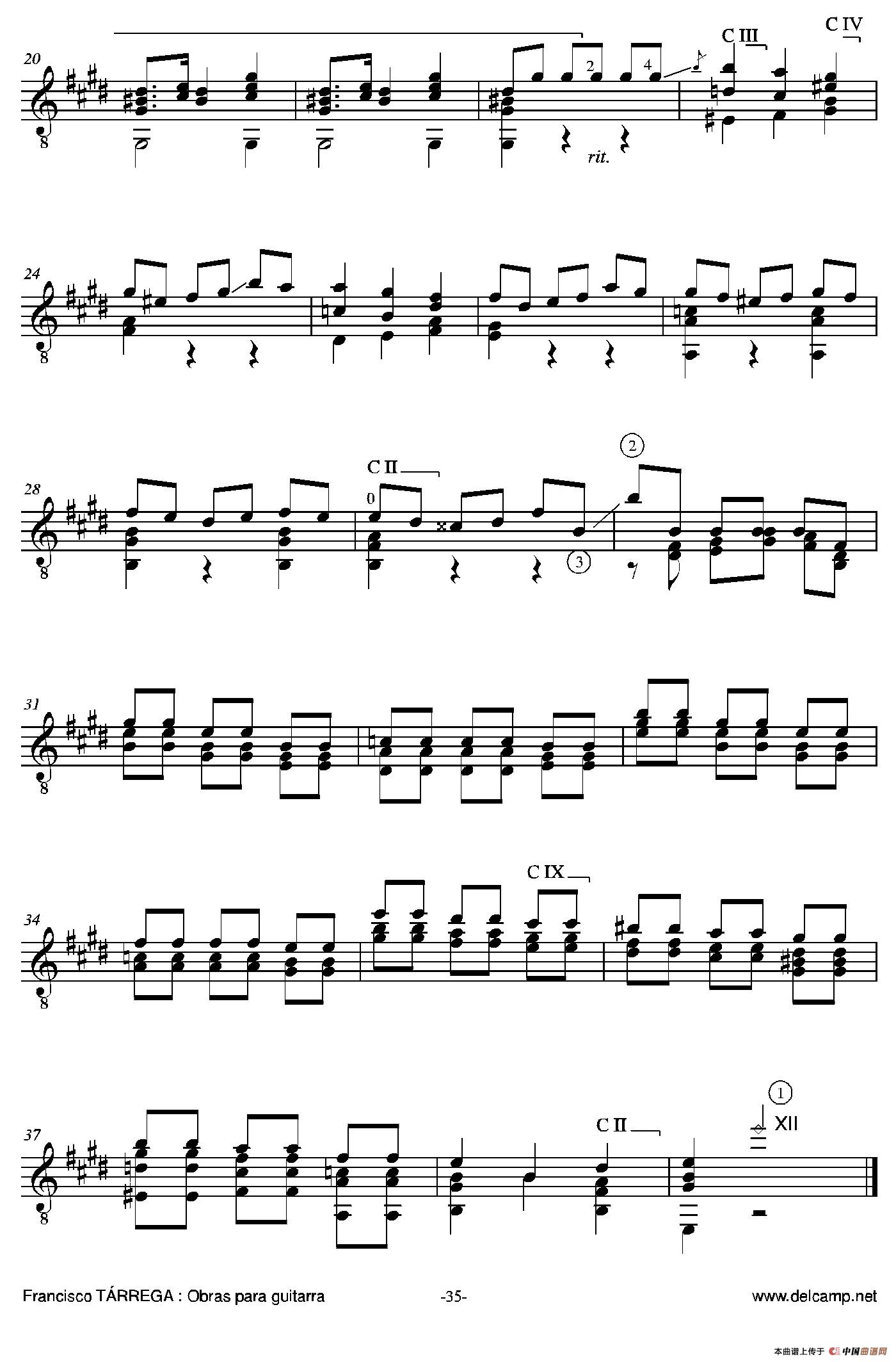 《塔雷加作品全集》第2部分（古典吉他）