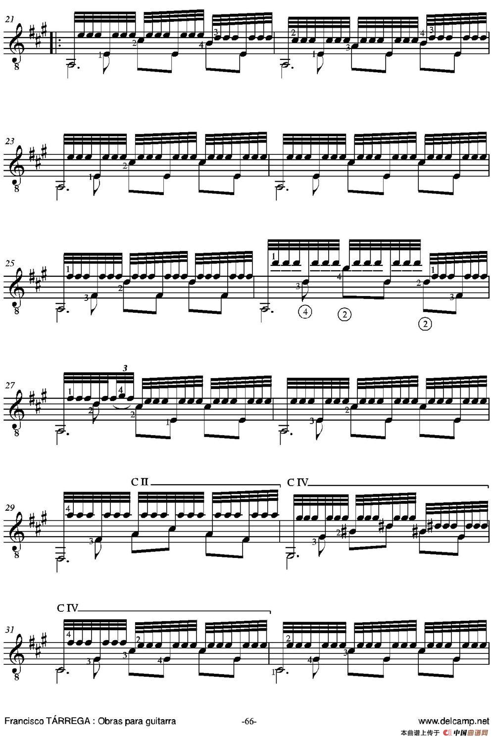 RECUERDOS DE LA ALHAMBRA(Hommage a I'eminent artiste Alfed Cottin)(古典吉他)(1)_原文件名:068.jpg