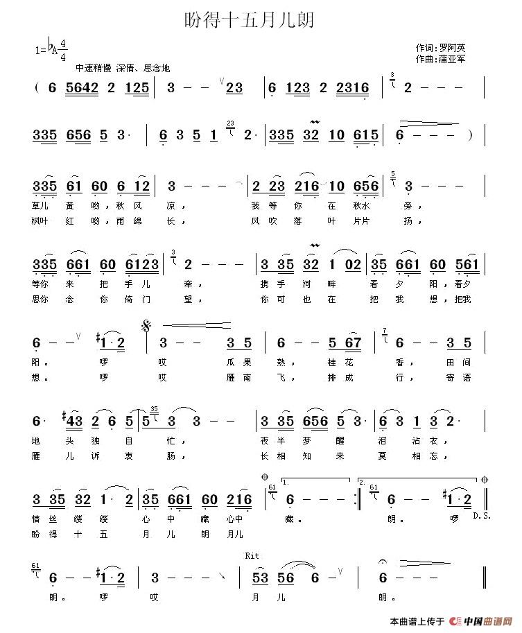 盼得十五月儿朗