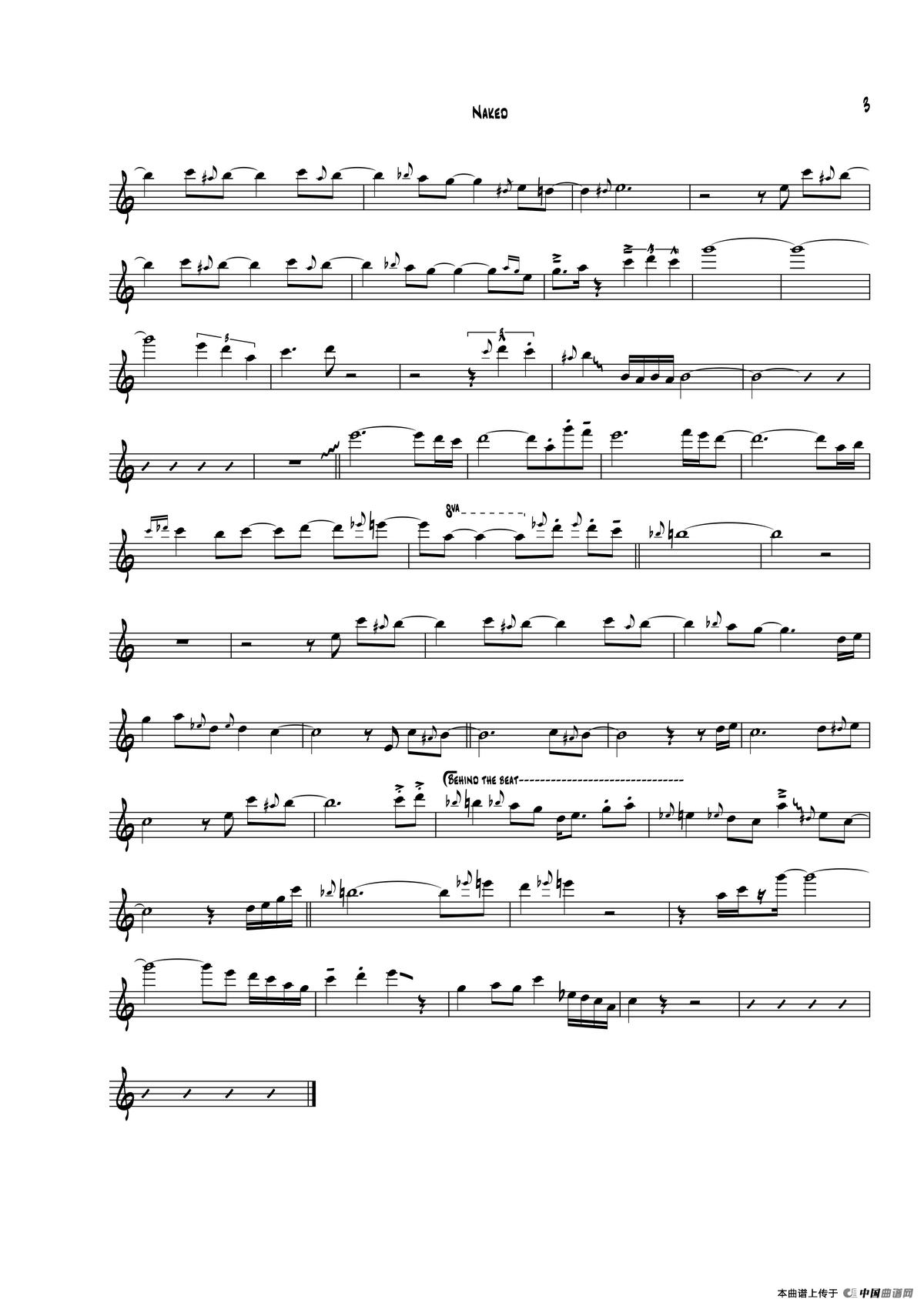 Naked（中音萨克斯）