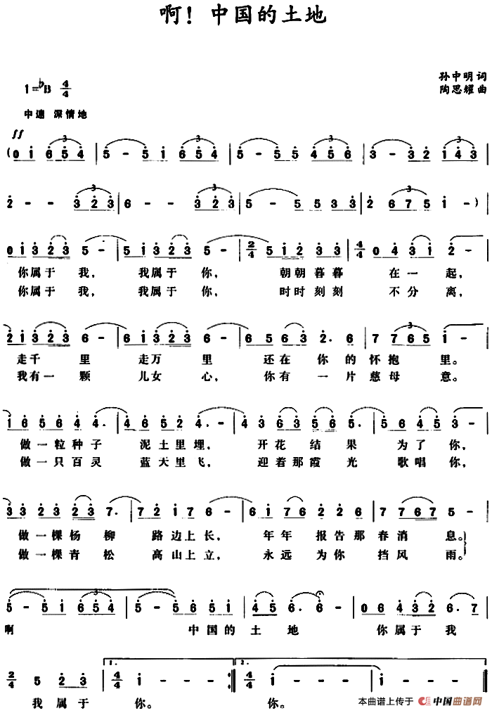啊中国的土地