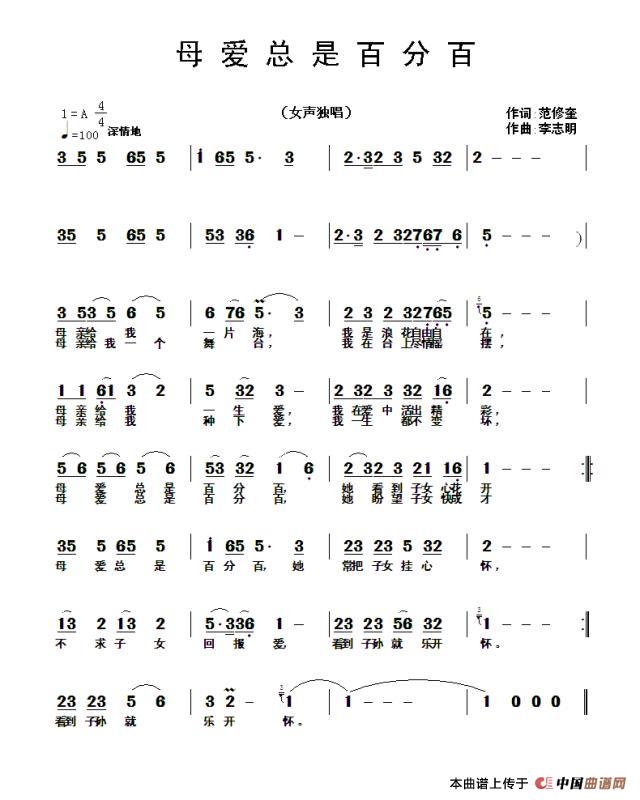 母爱总是百分百(范修奎词 李志明曲)(1)_原文件名:psb11.jpg
