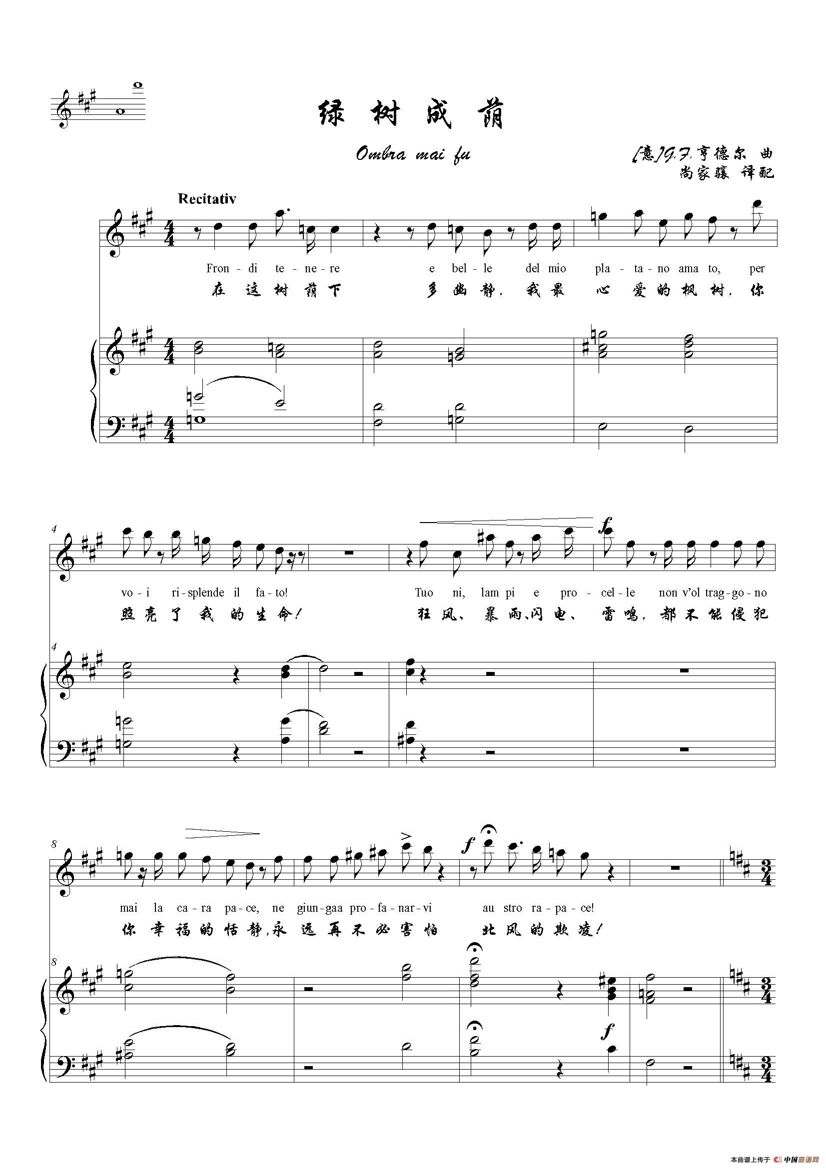 绿树成荫（A-D正谱）