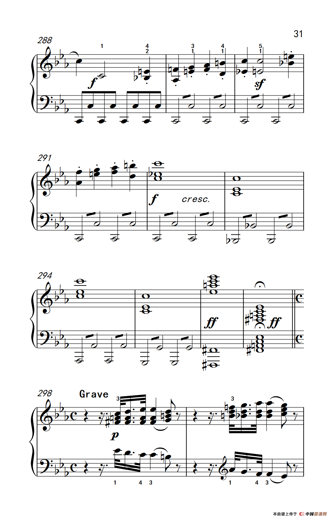 第八钢琴奏鸣曲(悲怆) 极慢的慢板序奏转辉煌的快板(1)_原文件名:189_1_31.png