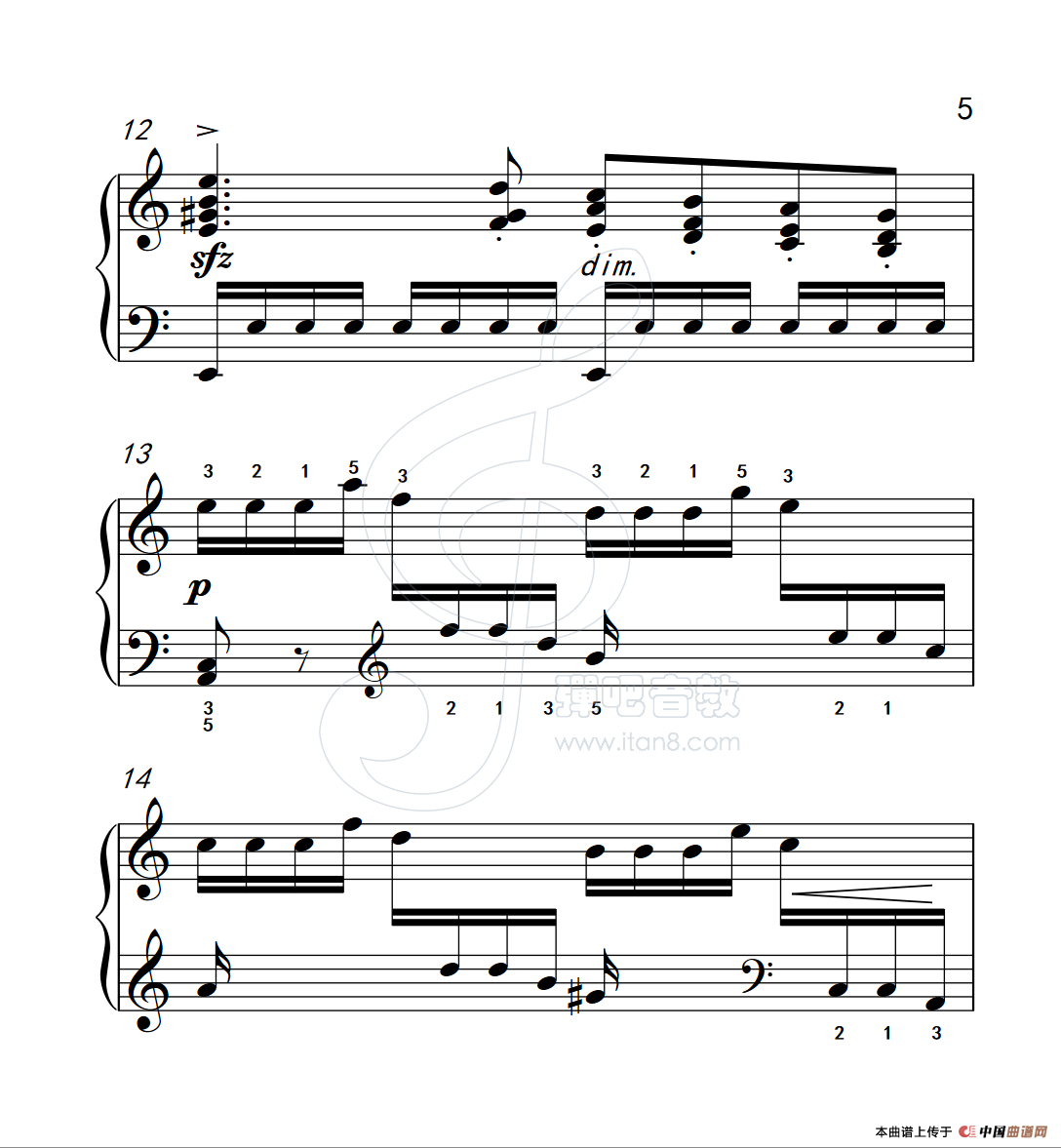 练习曲 12（克拉莫钢琴练习曲60首）