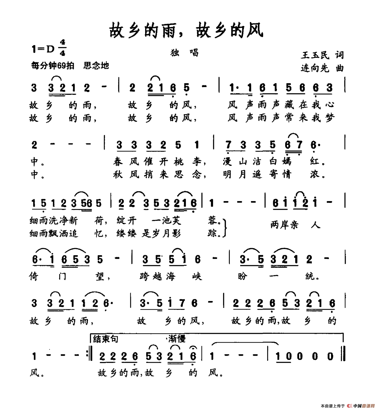 故乡的雨,故乡的风(王玉民词 连向先曲)(1)_原文件名:故乡的雨,故乡的风.png