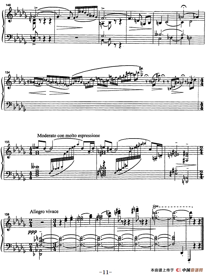 钢琴上的福斯特(钢琴独奏曲4首)(1)_原文件名:钢琴上的福斯特 崔世光作曲11.png